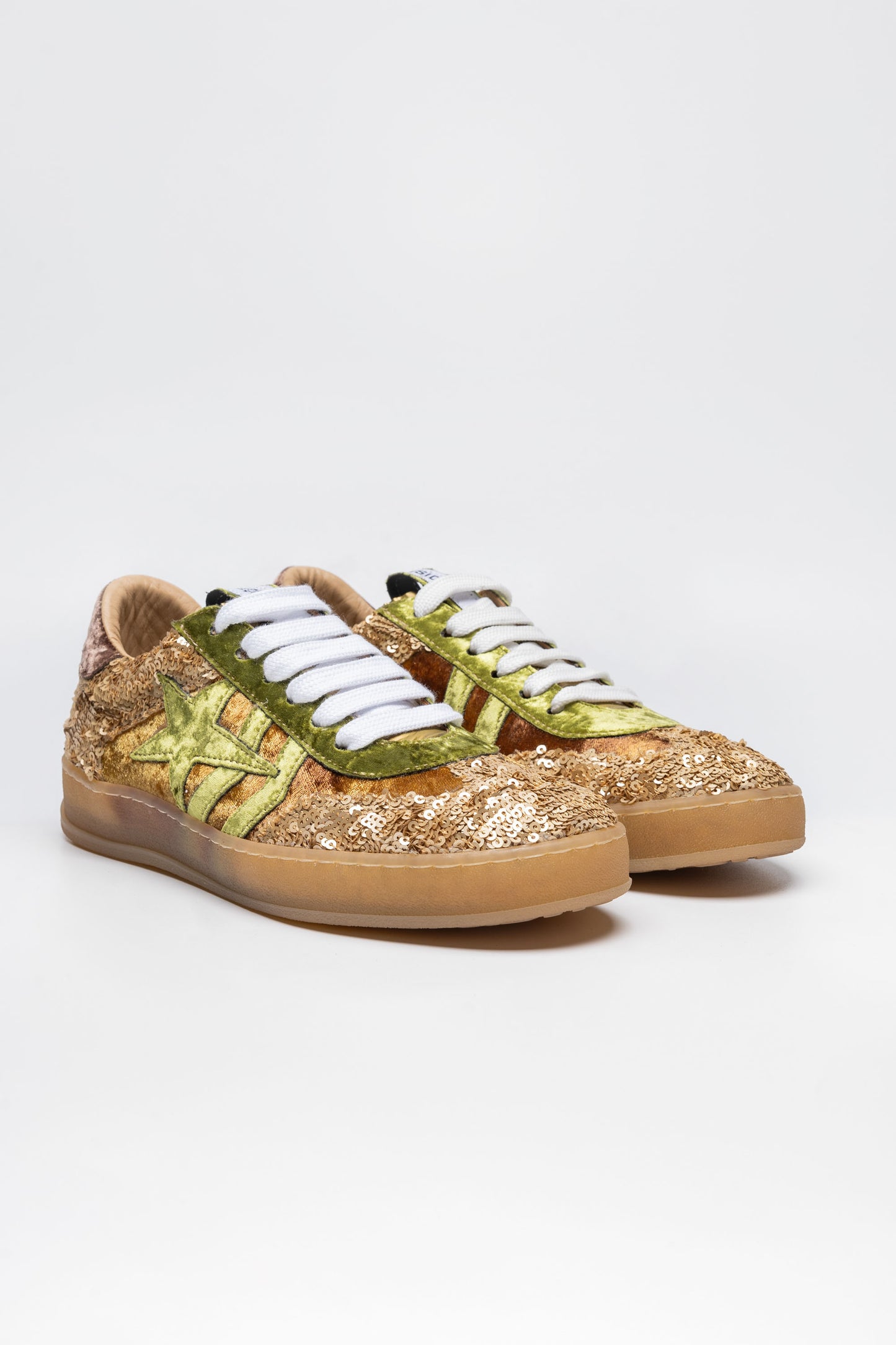 Sneakers Forty in pelle con paillettes