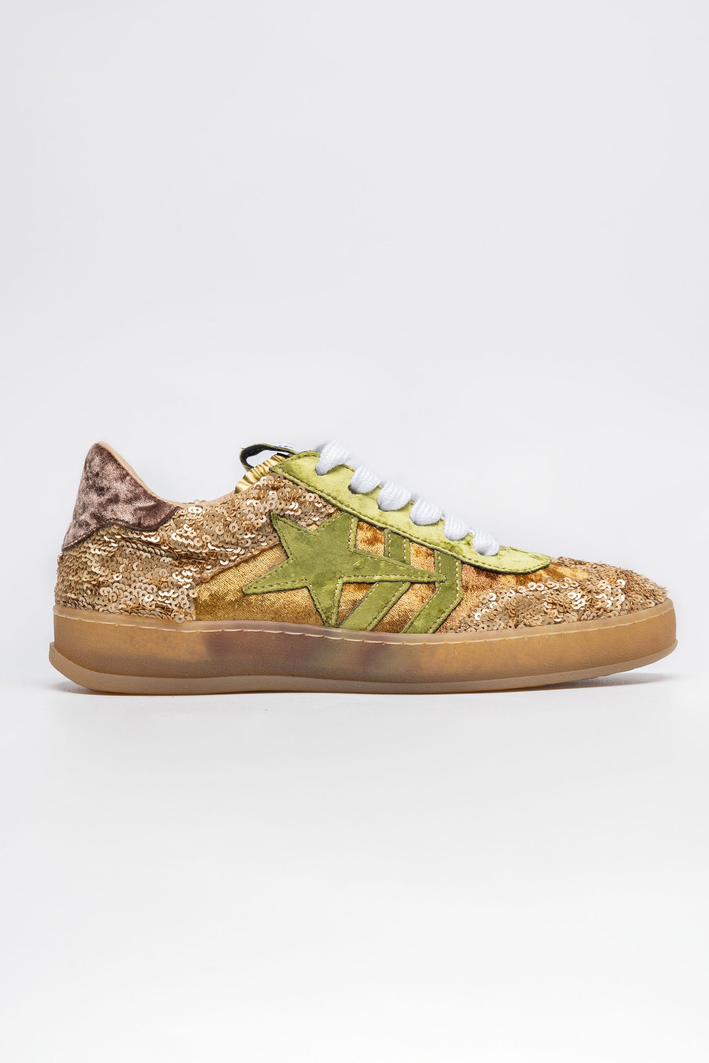 Sneakers Forty in pelle con paillettes